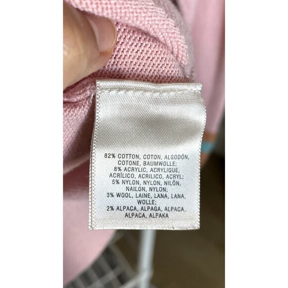 Moth Anthropologie Colorblock Stripe Sweater Pink Brown Green Size M - Picture 6 of 7